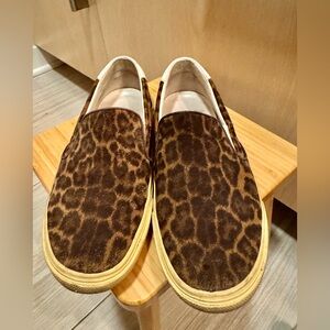 Saint Laurent leopard slip-on sneaker size 38